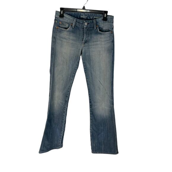7 For All Mankind Size 28‎ Light Wash Low Rise Straight Jeans - Picture 1 of 8